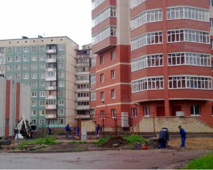 Строительство жилого дома по улице Ленской, Август 2011