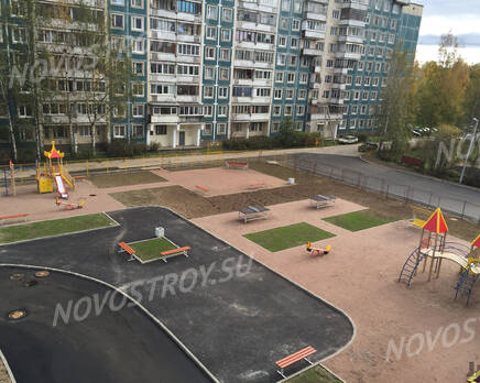 ЖК «Дом в Новом Девяткино» (ПромСервис): придомовая территория, Октябрь 2016