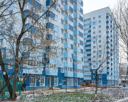 ЖК «на Судостроительной улице»: общий вид с Кленового бульвара, Декабрь 2017