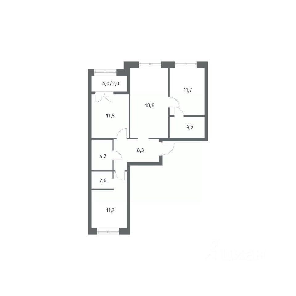 3-комн. квартира, 74,94 м², в ЖК NEWПИТЕР