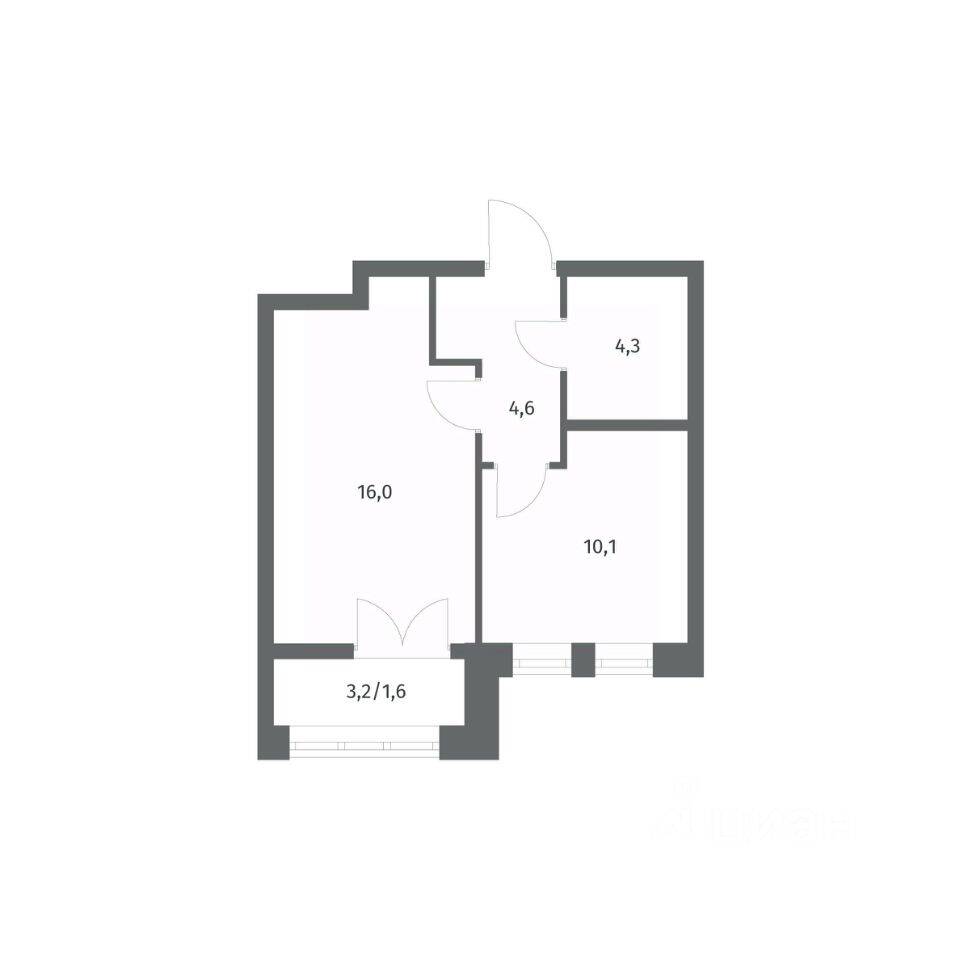 1-комн. квартира, 36,49 м², в ЖК NEWПИТЕР