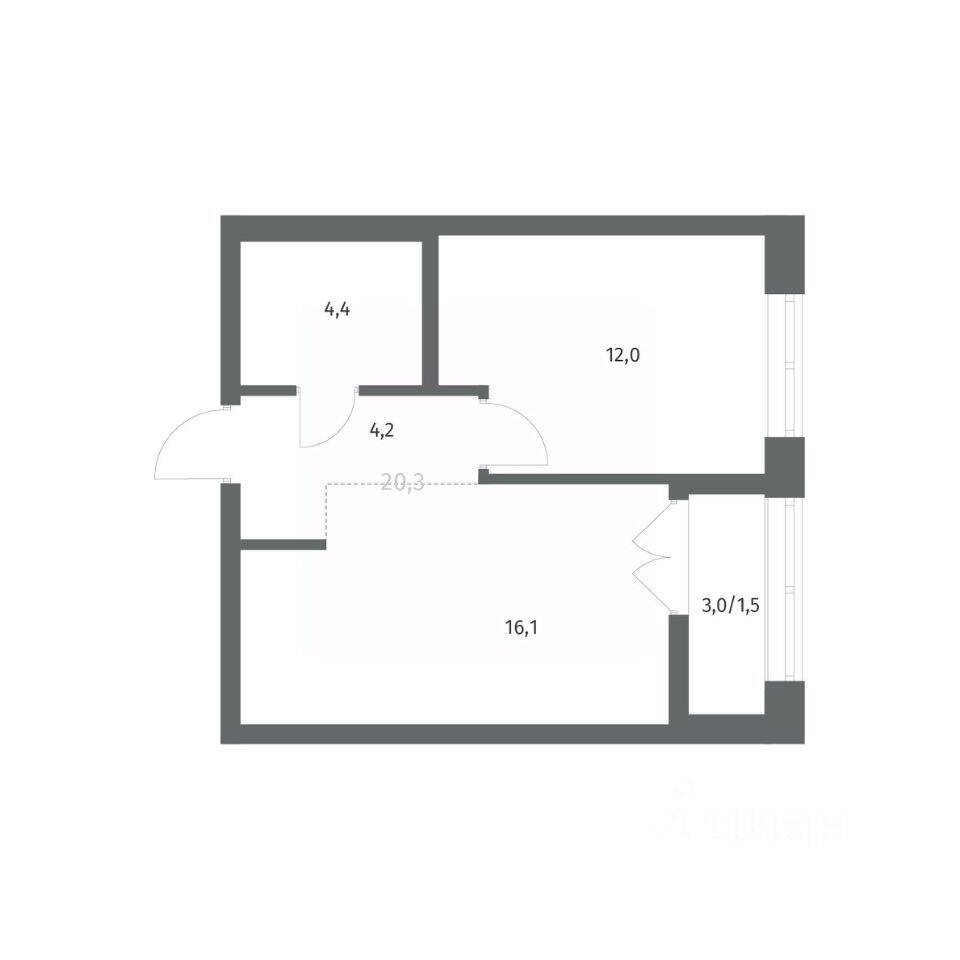 1-комн. квартира, 38,18 м², в ЖК NEWПИТЕР
