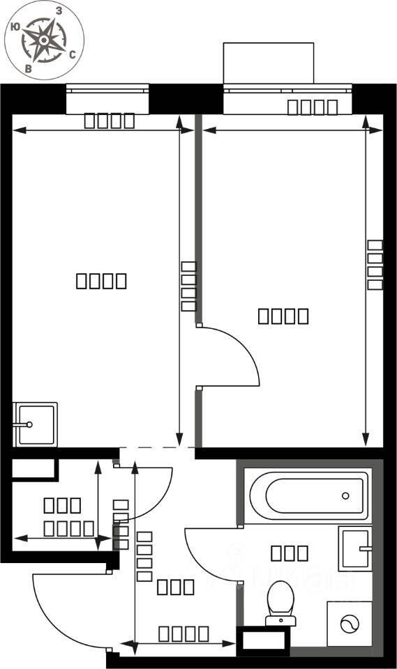 1-комн. квартира, 30,8 м², в ЖК 1-й Саларьевский