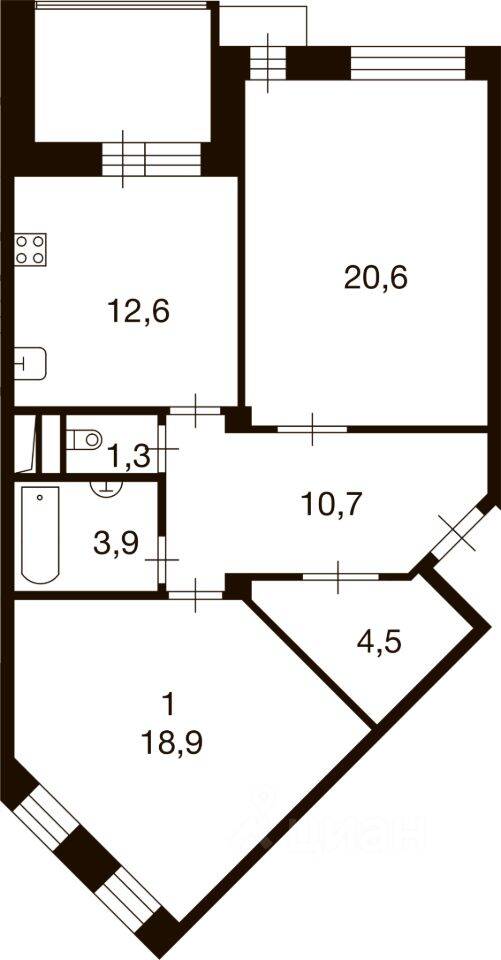 2-комн. квартира, 72,5 м², в ЖК «Ново-Никольское»