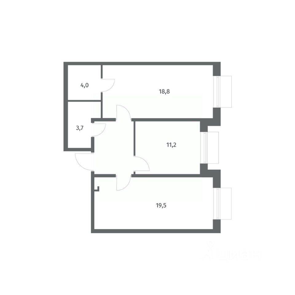 2-комн. квартира, 64 м², в ЖК Парусная 1