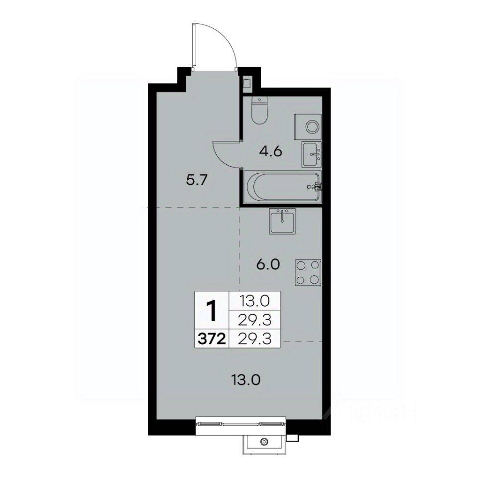 1-комн. квартира, 29,3 м², в ЖК Куркино 15