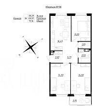 3-комн. квартира, 71,16 м², в Малоэтажный ЖК «Счастье 2.0»
