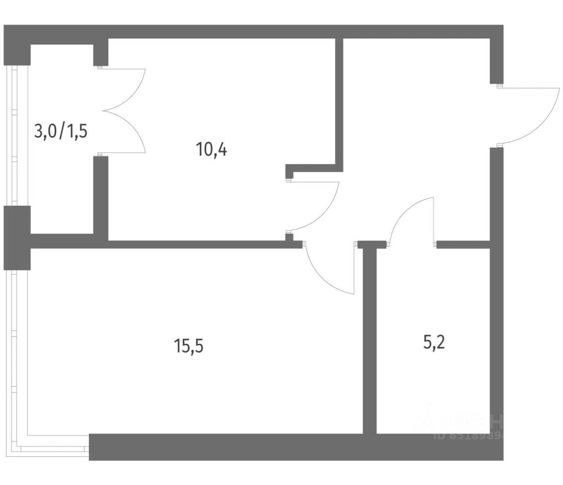 1-комн. квартира, 40,9 м², в ЖК NEWПИТЕР