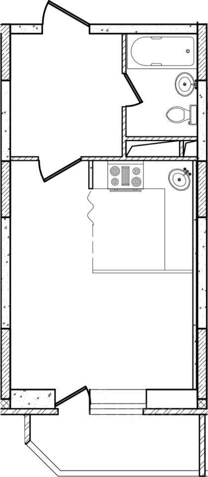 Планировка 1 комнатной квартиры, 28.3 м², в «Шепчинки»