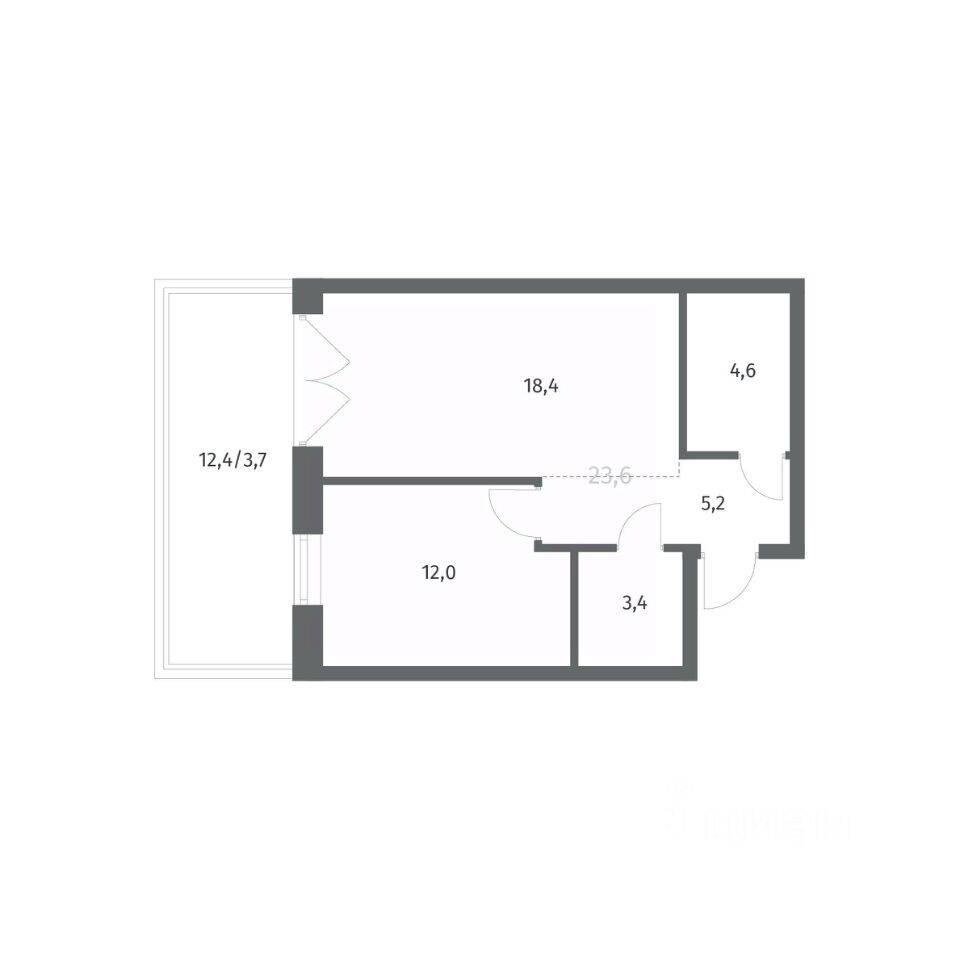 1-комн. квартира, 47,45 м², в ЖК NEWПИТЕР