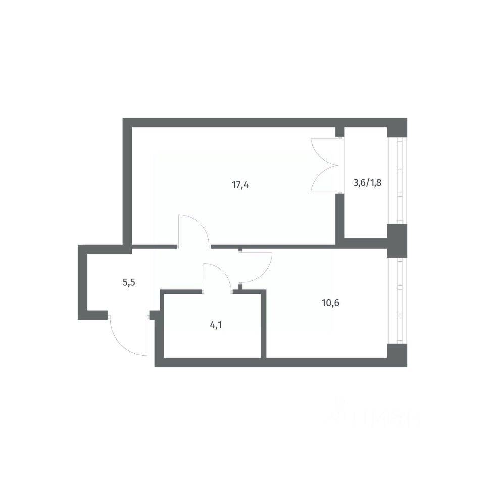1-комн. квартира, 39,47 м², в ЖК NEWПИТЕР