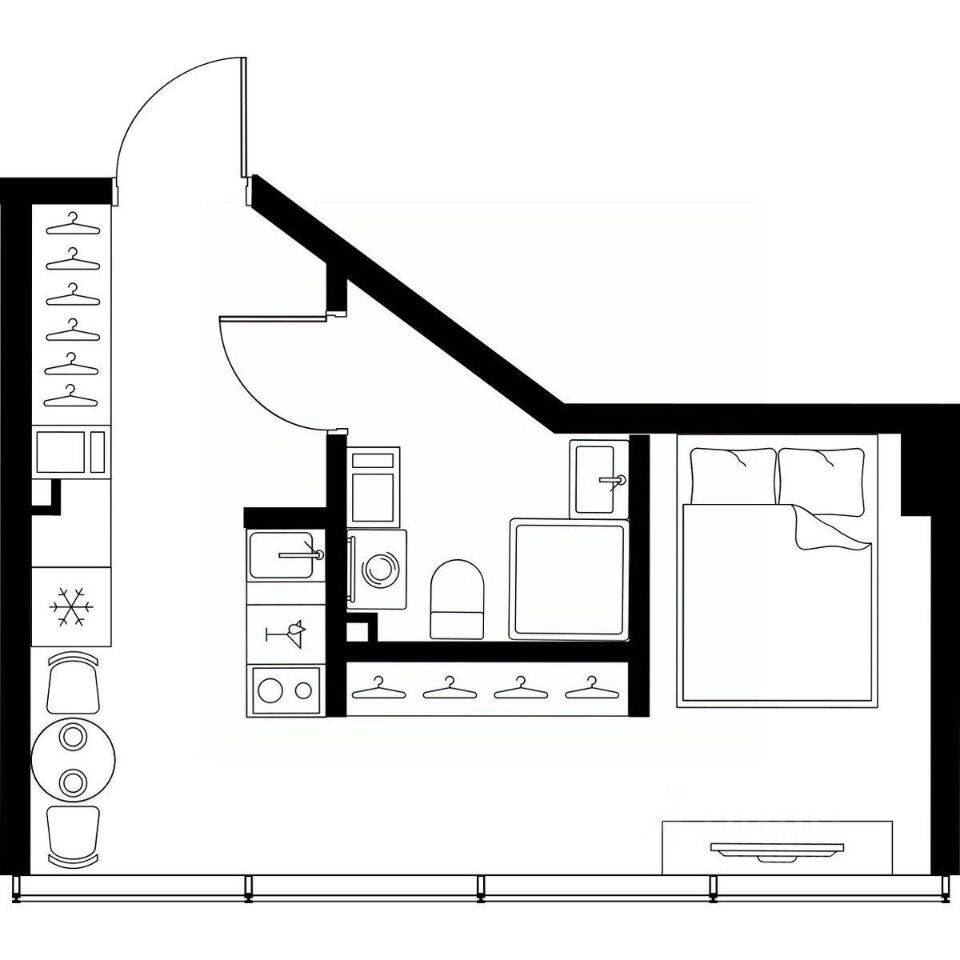 Квартира-студия, 26,9 м², в Апарт-комплекс МОСКО