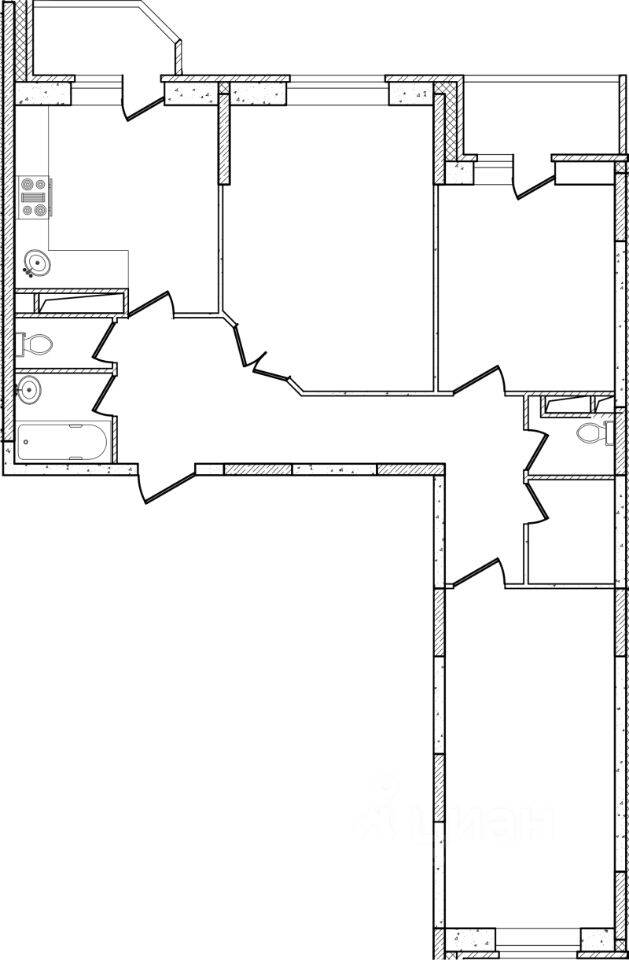 3-комн. квартира, 83,3 м², в ЖК «Шепчинки»