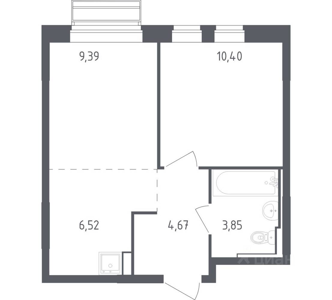 1-комн. квартира, 34,83 м², в ЖК Рублевский Квартал