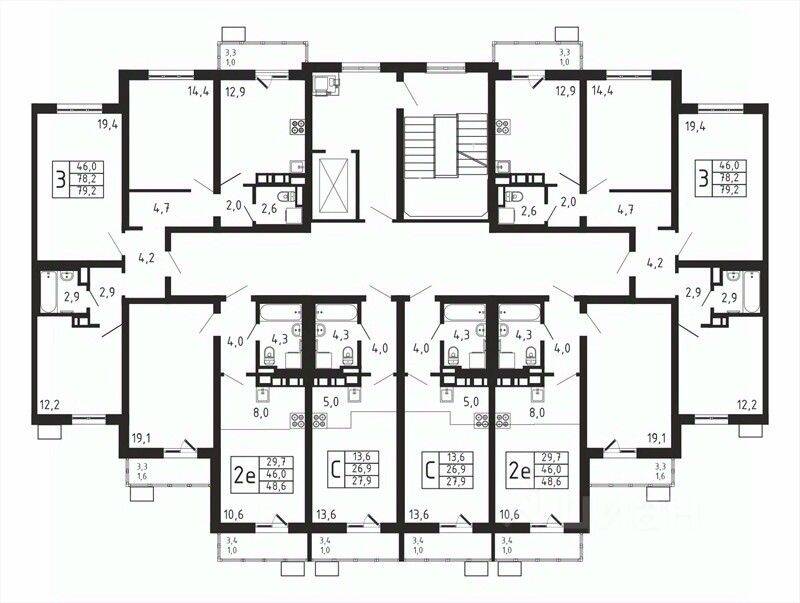 Квартира-студия, 27,9 м², в ЖК «Пироговская Ривьера»