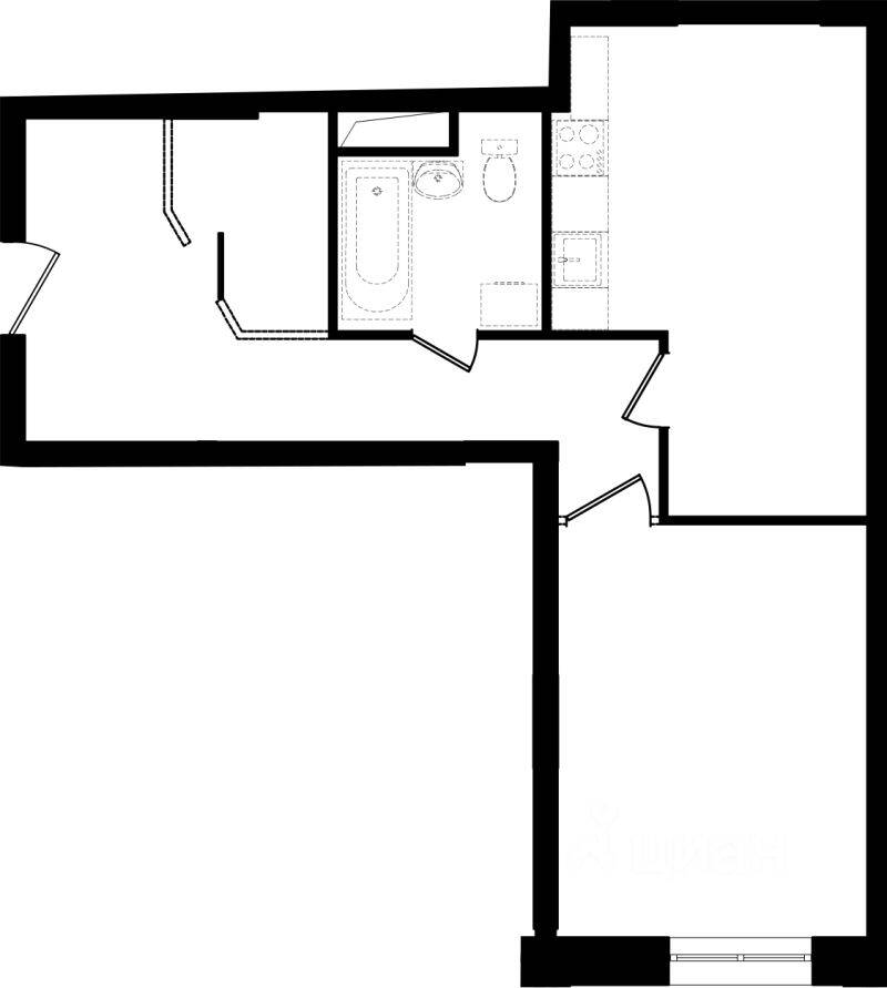 1-комн. квартира, 50,5 м², в ЖК «Восточный»
