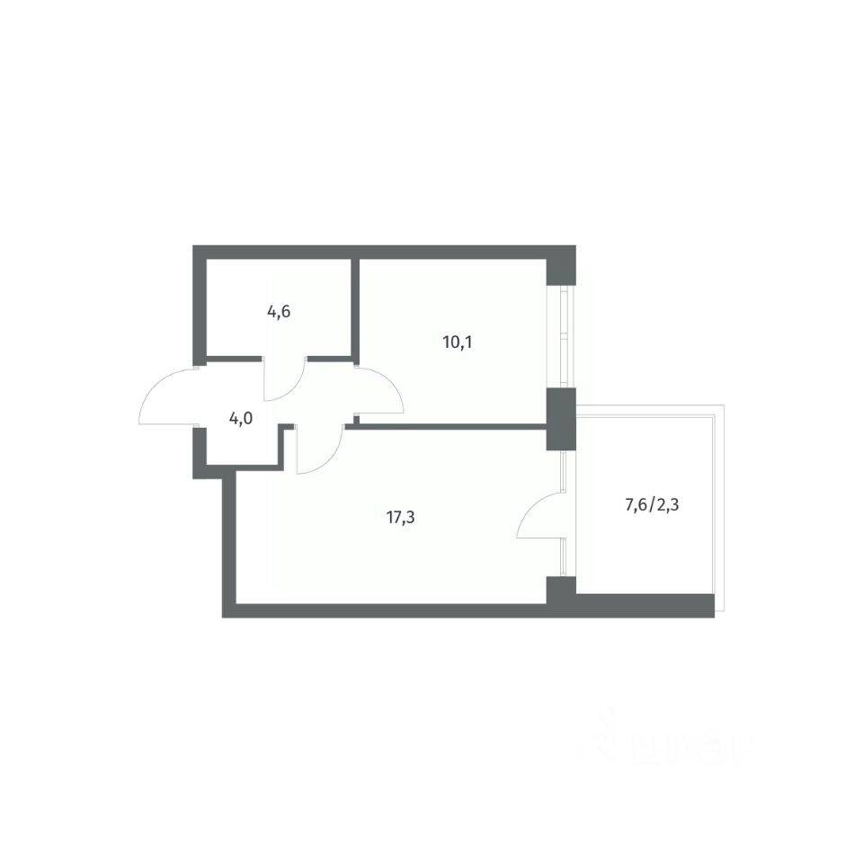 1-комн. квартира, 38,25 м², в ЖК NEWПИТЕР