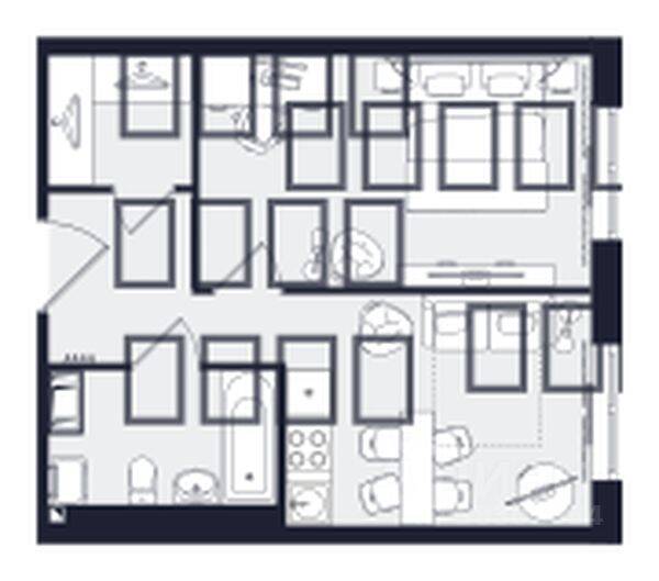 1-комн. квартира, 40,51 м², в МФК Про.Молодость (Апартаменты Про.Молодость)