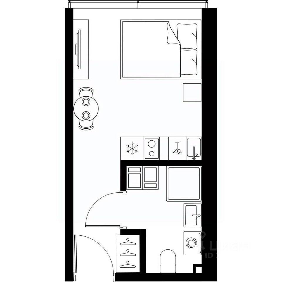 Квартира-студия, 20,2 м², в Апарт-комплекс МОСКО
