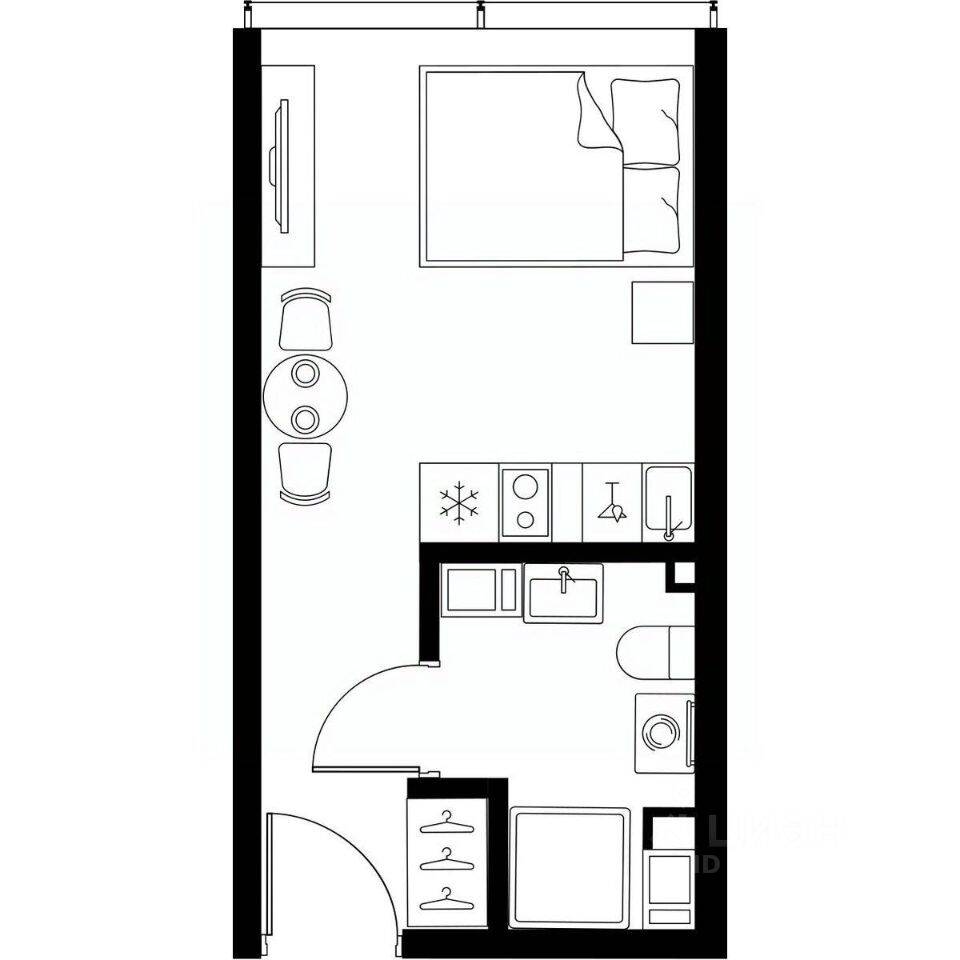 Квартира-студия, 20,1 м², в Апарт-комплекс МОСКО