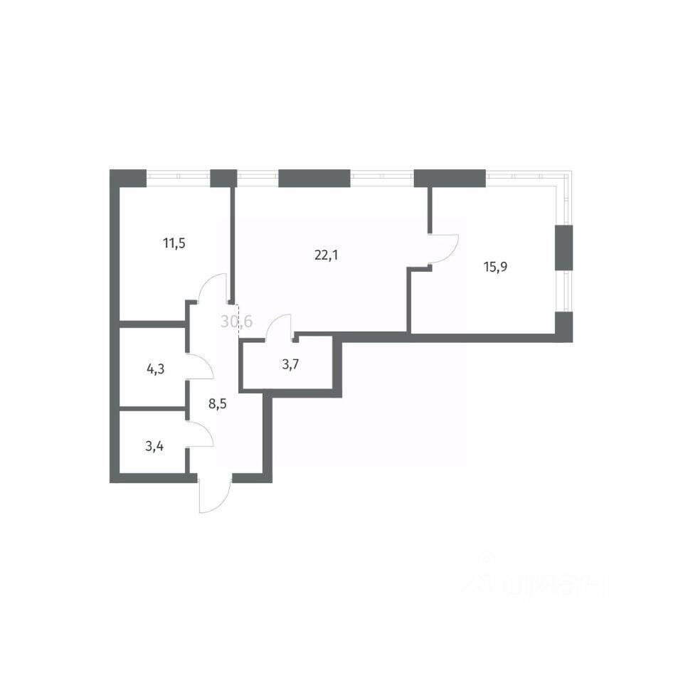 2-комн. квартира, 69,46 м², в ЖК NEWПИТЕР