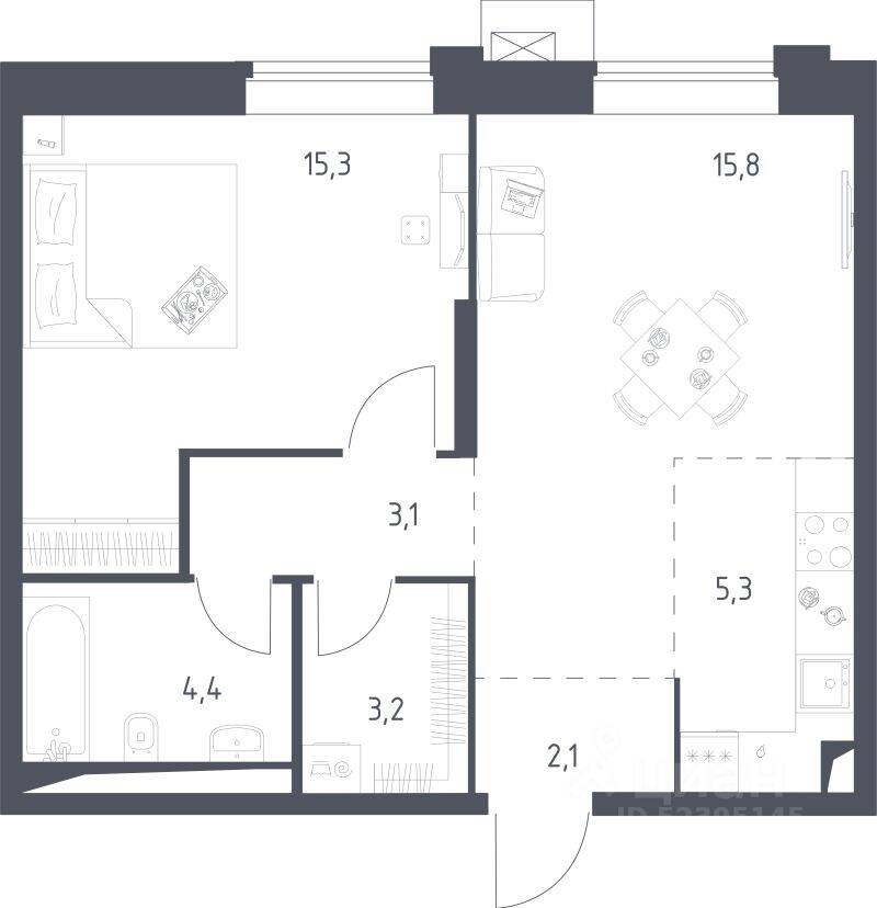2-комн. квартира, 87,4 м², в Апарт-комплекс Верейская 41