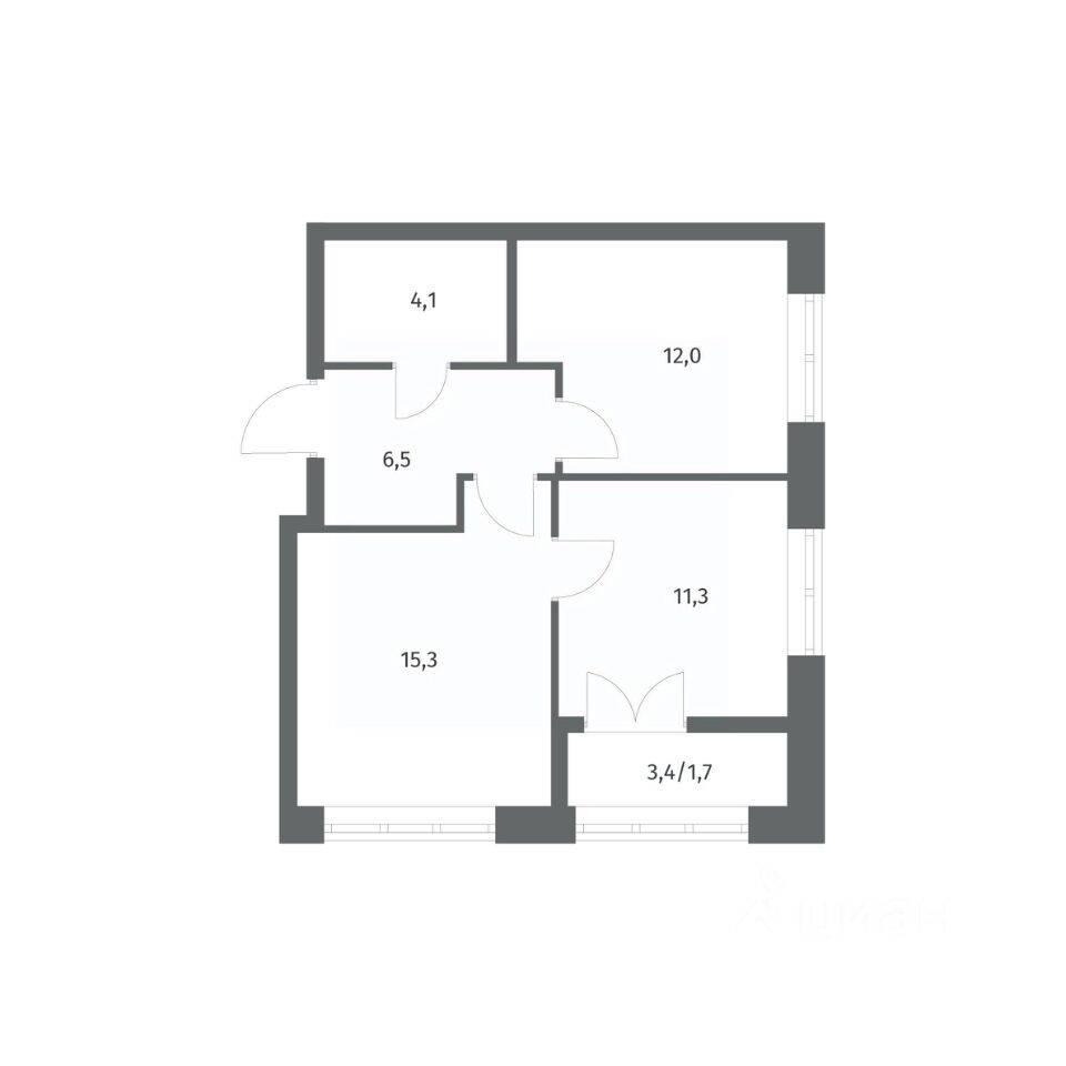 2-комн. квартира, 50,9 м², в ЖК NEWПИТЕР