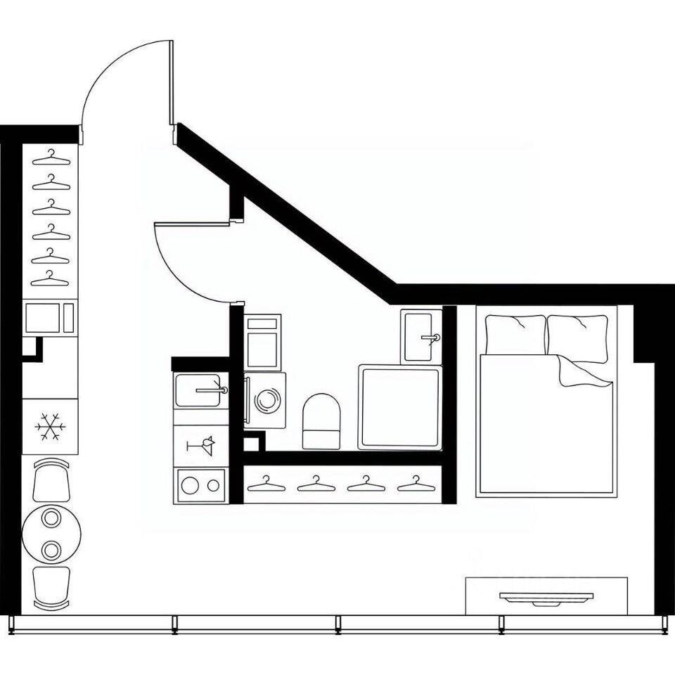 Квартира-студия, 26,9 м², в Апарт-комплекс МОСКО