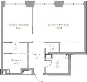 1-комн. квартира, 74,9 м², в ЖК Коллекция Лужники
