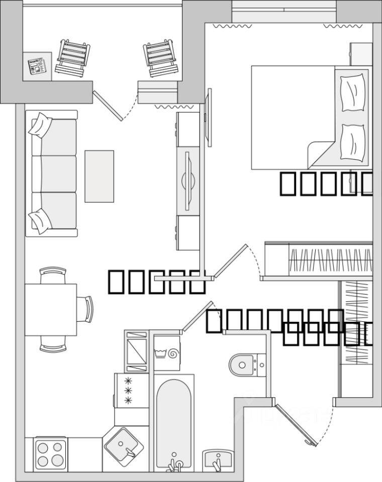 1-комн. квартира, 40,85 м², в ЖК ЦДС «Dreamline»