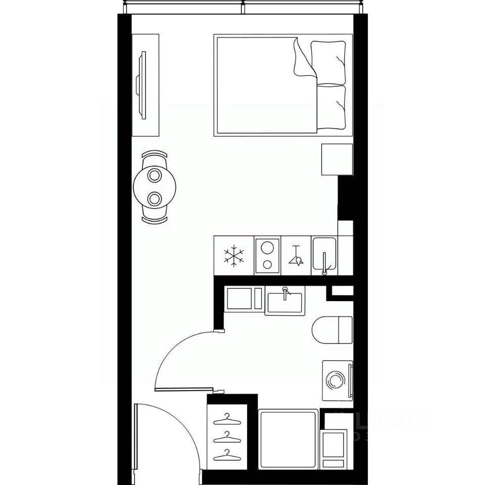 Квартира-студия, 20 м², в Апарт-комплекс МОСКО