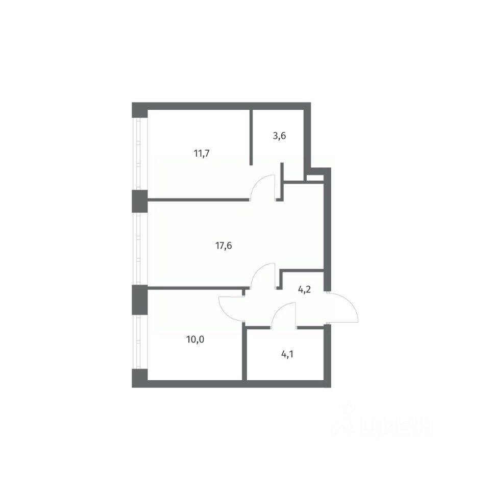 2-комн. квартира, 51,22 м², в ЖК NEWПИТЕР