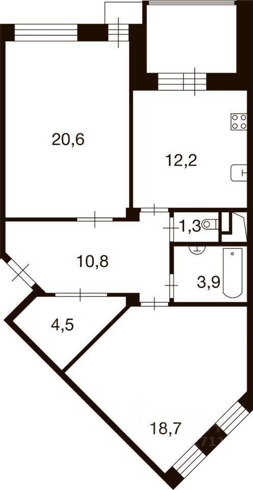 2-комн. квартира, 72,5 м², в ЖК «Ново-Никольское»