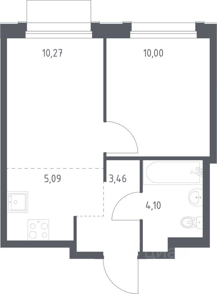 1-комн. квартира, 32,92 м², в ЖК Новое Внуково
