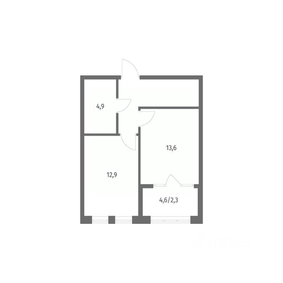 1-комн. квартира, 42,2 м², в ЖК NEWПИТЕР