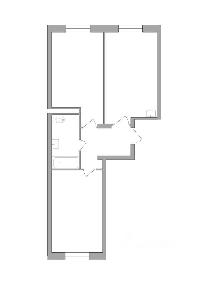 3-комн. квартира, 64,09 м², в ЖК Радость
