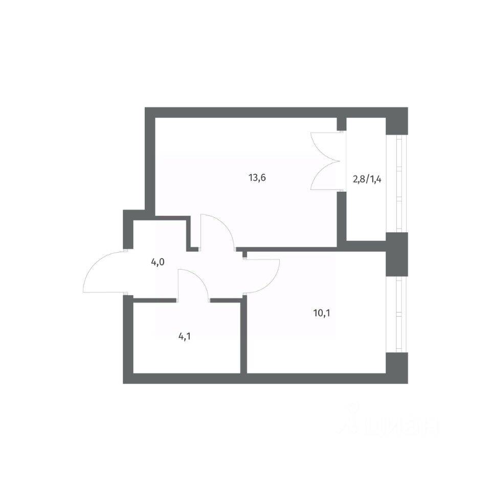 1-комн. квартира, 33,2 м², в ЖК NEWПИТЕР