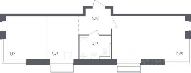 1-комн. квартира, 47,7 м², в ЖК Рублевский Квартал