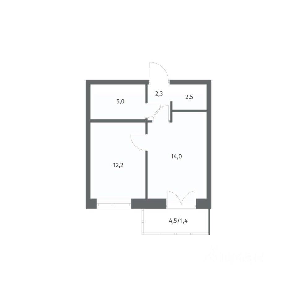 1-комн. квартира, 37,47 м², в ЖК NEWПИТЕР