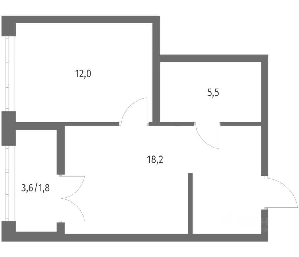 1-комн. квартира, 37,9 м², в ЖК NEWПИТЕР