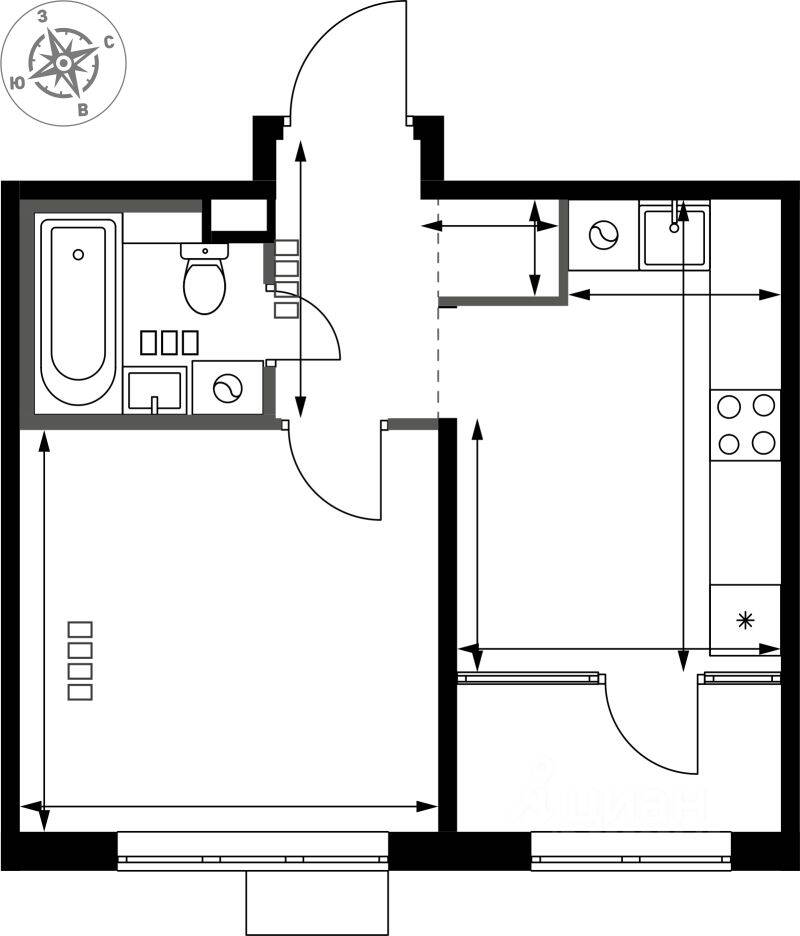 1-комн. квартира, 33 м², в ЖК 1-й Химкинский