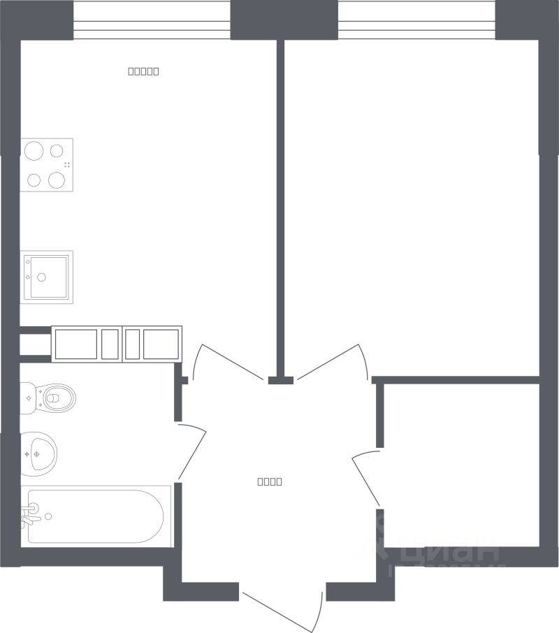 1-комн. квартира, 33,1 м², в ЖК Ольховый Квартал