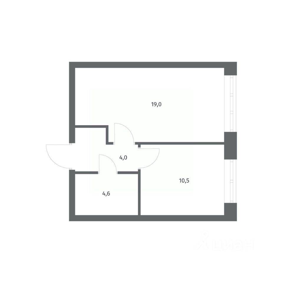1-комн. квартира, 38,17 м², в ЖК NEWПИТЕР
