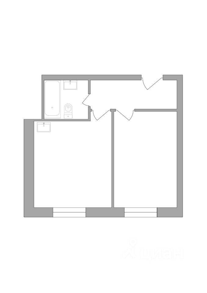 2-комн. квартира, 36,16 м², в ЖК Радость