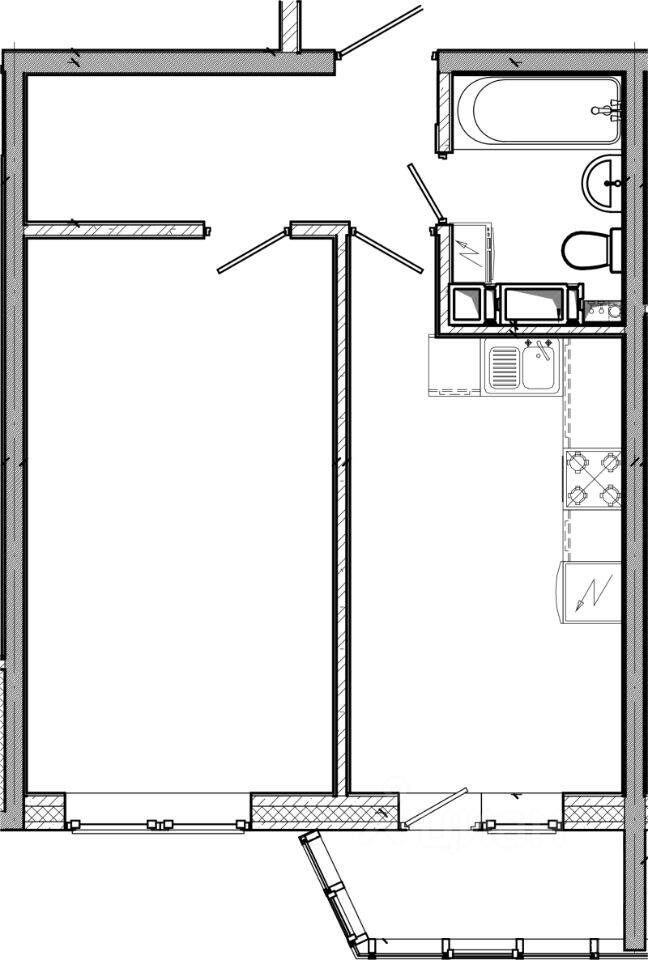 1-комн. квартира, 38,7 м², в ЖК «ТриДевяткино царство»