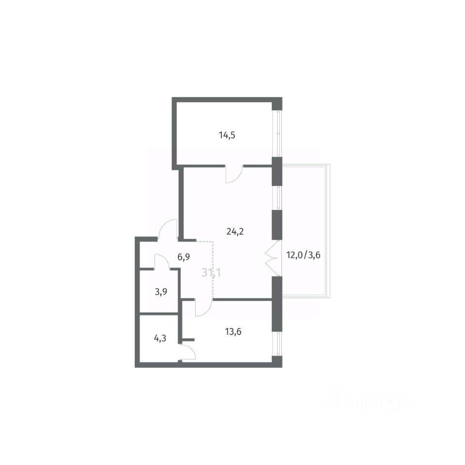 2-комн. квартира, 71,13 м², в ЖК NEWПИТЕР