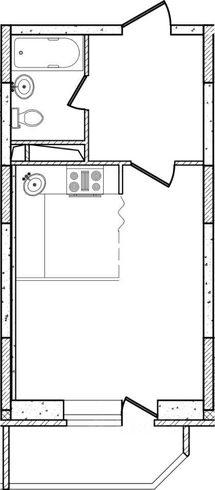 Планировка 1 комнатной квартиры, 28.5 м², в «Шепчинки»