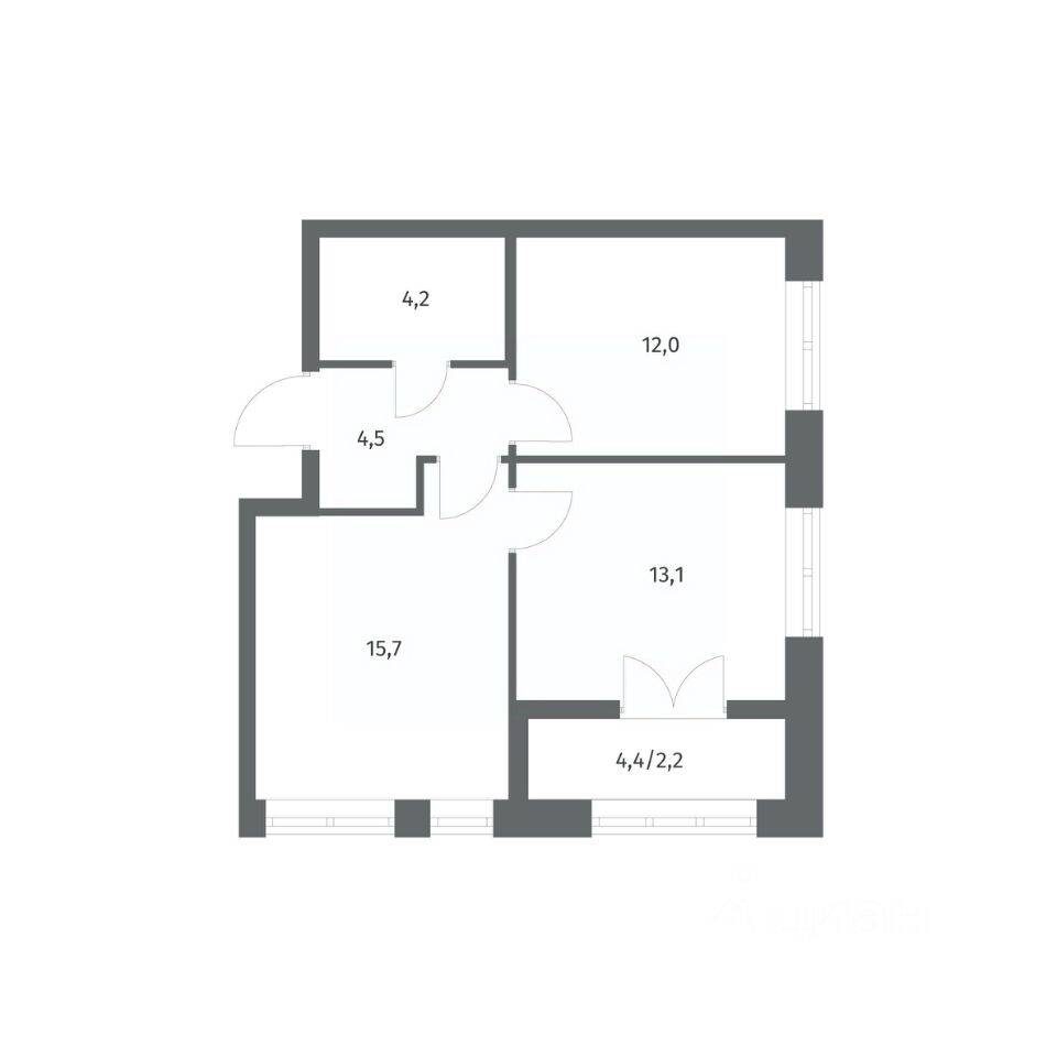 2-комн. квартира, 51,76 м², в ЖК NEWПИТЕР