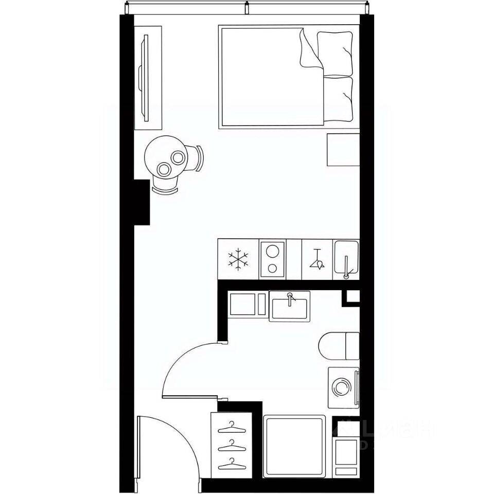 Квартира-студия, 19,9 м², в Апарт-комплекс МОСКО