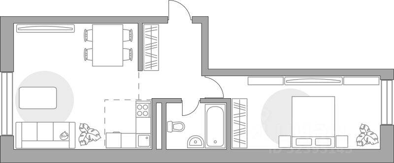 2-комн. квартира, 60,8 м², в ЖК «Басманный от Гранель»